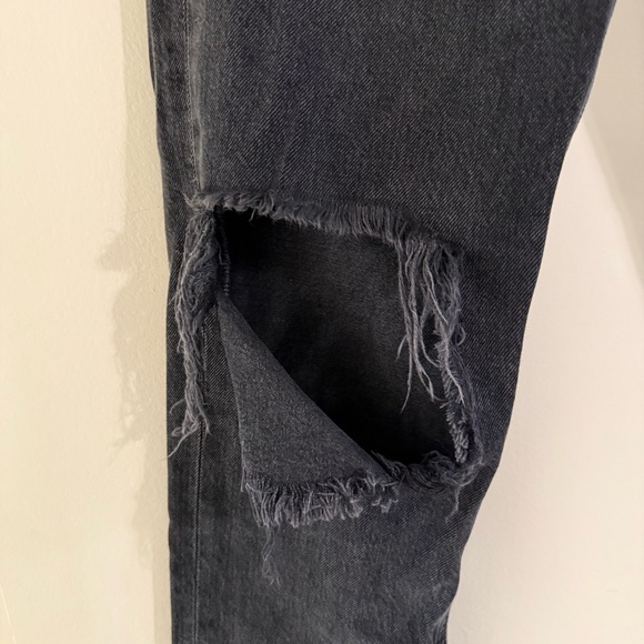 Agolde Riley High Rise Straight Crop Jeans Ripped / Distressed (Contraband) - Picture 7 of 11